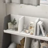 2 Tier Kids Bookcase Toy Shelf with 5 Compartments, Gray 6
