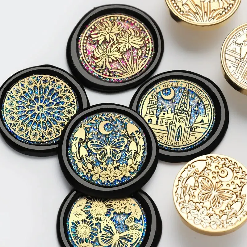 Wax Seal Stamp 1pc 30mm Vintage Sealing Stamp Head Cards Envelopes Wedding Invitations Gift Packaging Scrapbooking