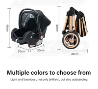 Poussette bébé 3 en 1 poussette multifonctionnelle facile pliante voyage Portable landau siège de sécurité norme ue livraison gratuite 8