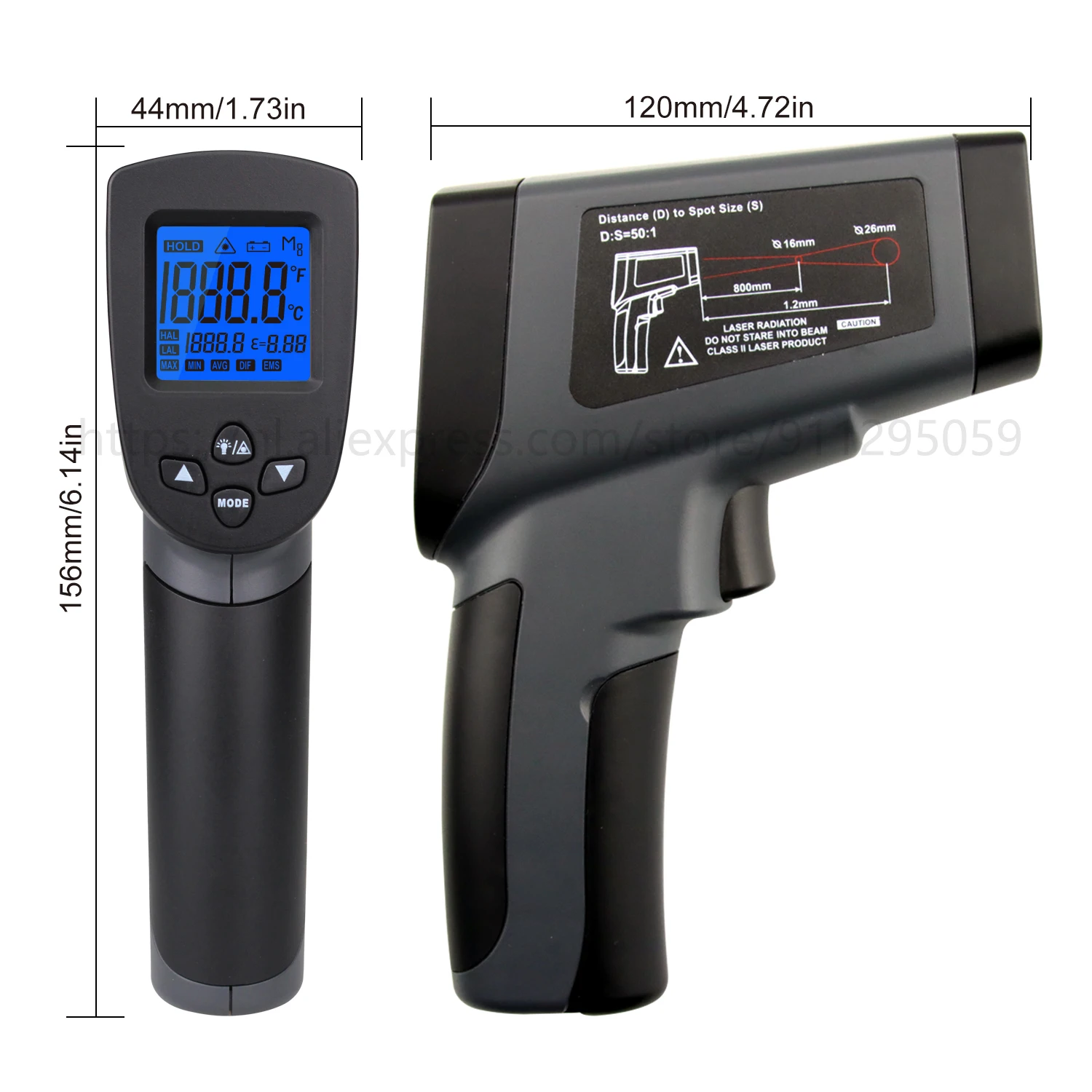 Laser Temperature Gun Humans  Temperature Measuring Laser Gun