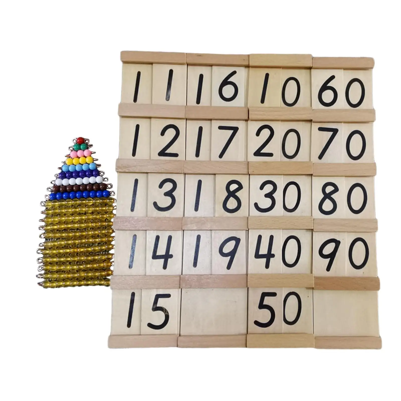 Montessori Math Toy Kindergarten Preschool Numbers Learning Teaching Material Math Counting Toy for Age 4 5 6 7 8 Holiday Gift