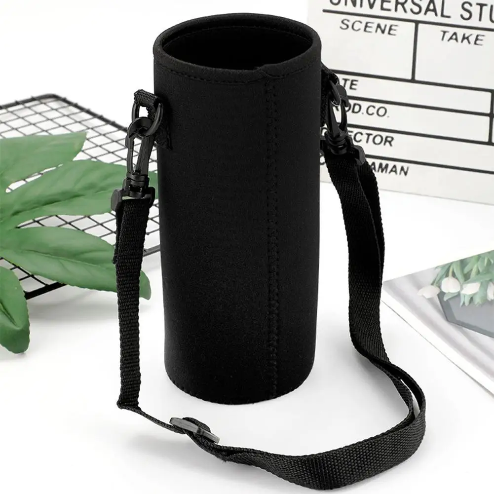 

Black Bottle Carrier Insulat Bag Water Bottle Carrier Water Insulated Shoulder Holder Bag Pouch Cover Neoprene Strap I8Y1
