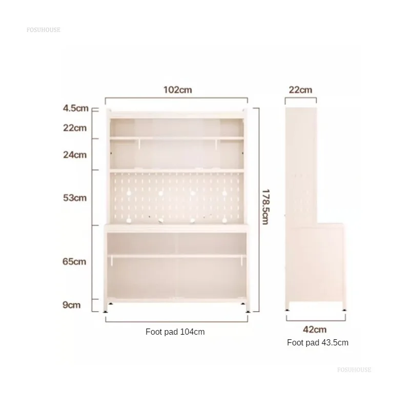 Modern Minimalist Kitchen Cabinets Household Storage Cabinet Floor-standing Multi-layer Wall-mounted Integrated Kitchen Cabinet