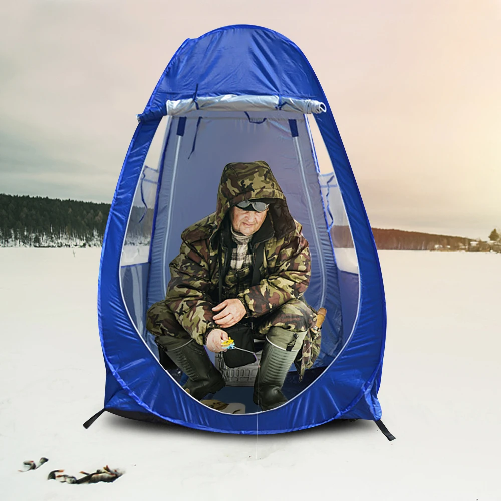 Winter Fishing UV Spectator Pop Up Tent Single 1 Person Automatic Watching Game Awning Rain Proof Shelter Camping Outdoor Car