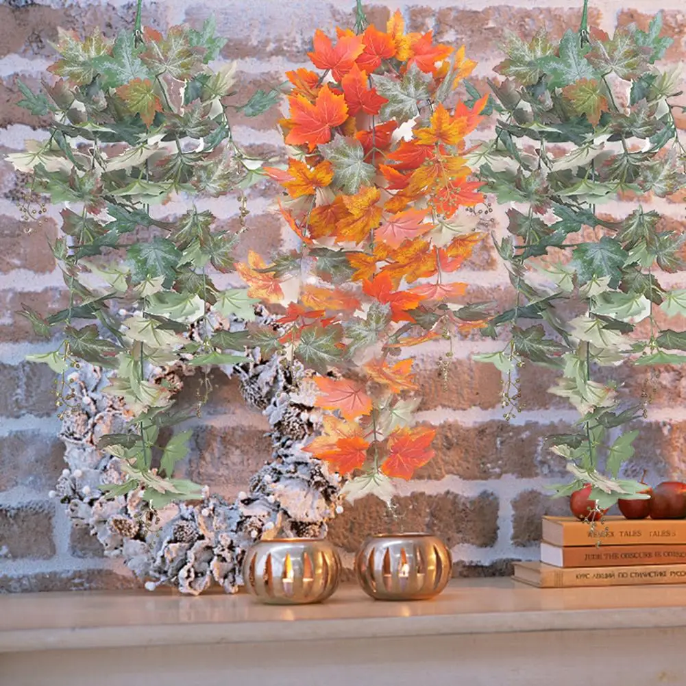 

Simulated Maple Leaves Thanksgiving Artificial Maple Leaf Realistic Artificial Maple Leaf with Berry Branch for Fall Harvest
