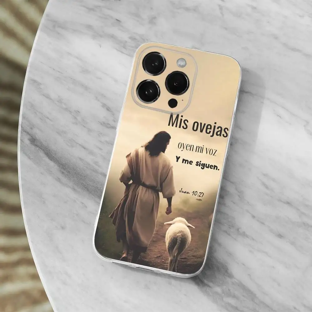 Inspirational Spanish Bible Verse Transparent Phone Case