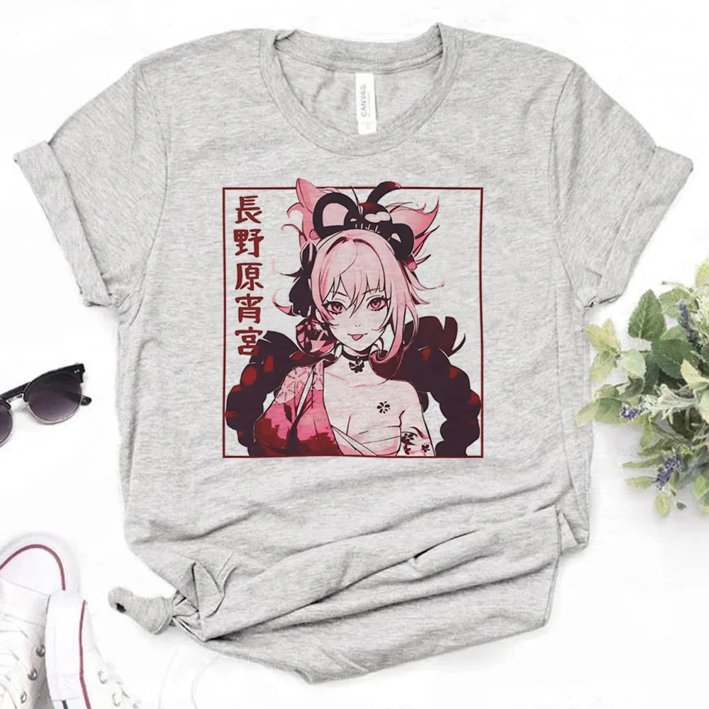 

Genshin Impact Tee women Y2K anime comic Tee girl Japanese 2000s y2k clothing
