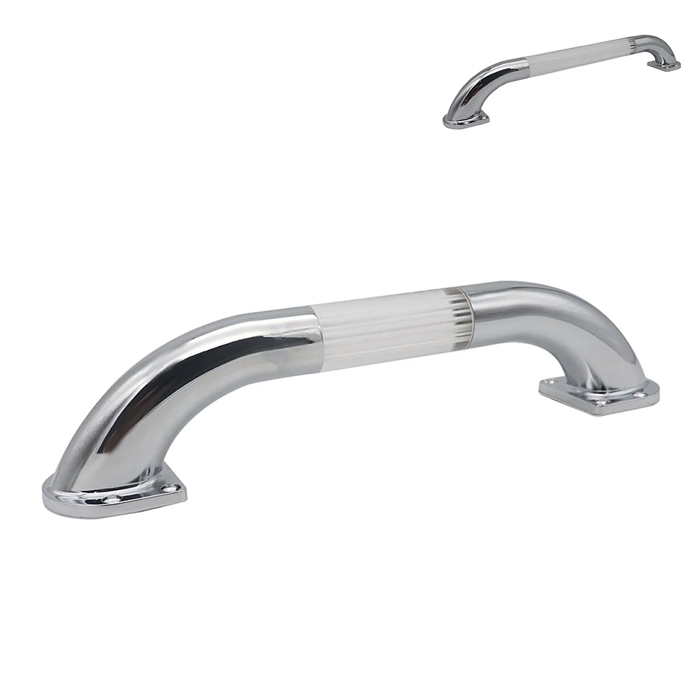 12V LED RV Entry Door Grab Handle Blue Lighted Assist Bar 300 Lbs Capacity Waterproof Motorhome