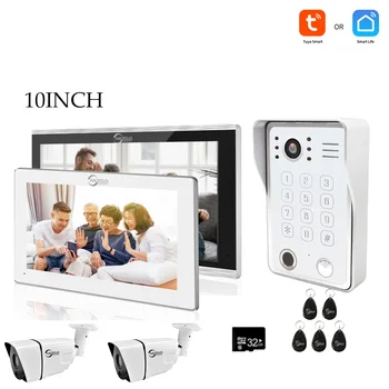 Video Intercom Fingerprint 5in1 Unlock Wifi Doorbell System For Home Doorphone Tuya Smart 1080P Touch Monitor Security Protec 1