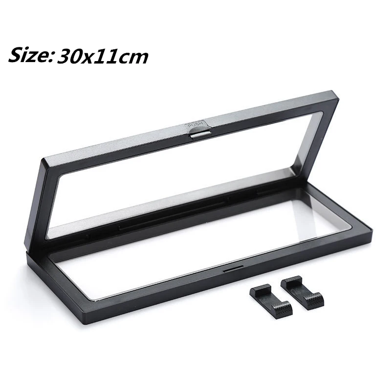 

30x11cm PET Membrane Jewelry Pendant Display Stand Holder Bague Packaging Box Protect Jewellery Coins Floating Presentation Case