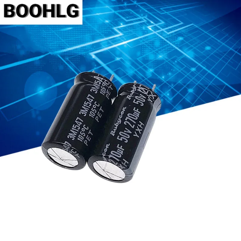 

10PCS Rubycon imported electrolytic capacitor 50v 270uf 10X20 ruby yxh high frequency long life short pin