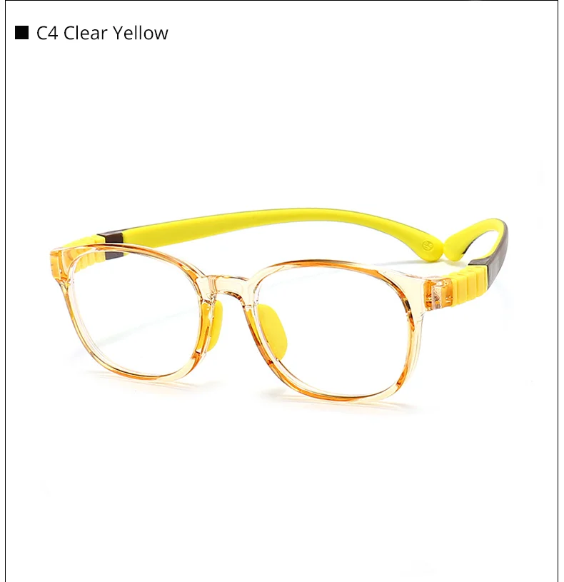 Ralferty TR90 Kinder-Brillengestell, Silikonscharnier, für Mädchen, Jungen, Kinder, Anti-Blau-Brille, flexibel, 0-Dioptrien, verschreibungspflichtiger optischer Rahmen – Detail 9