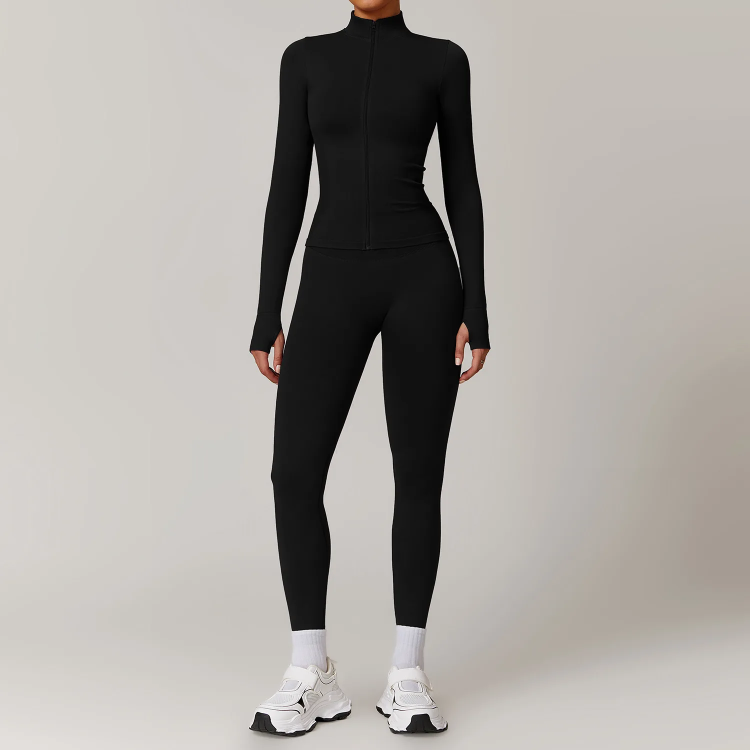 Yoga Set Seamless for Women Gym Fitness Long Sleeved Jacket Tracksuits Sports Bra Gym Leggings