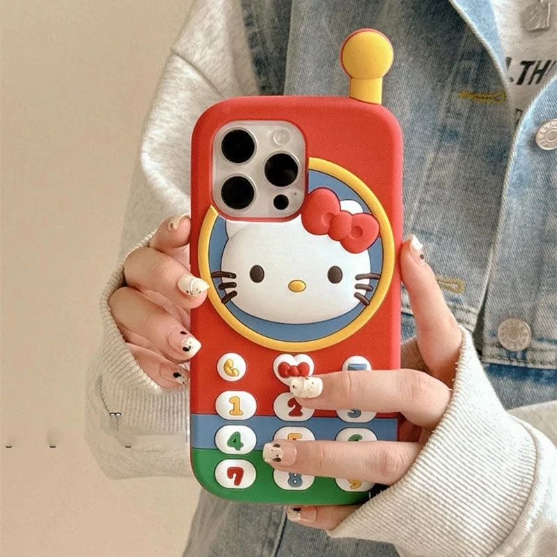 Vibrant Cat-Themed 3D Silicone Phone Cover