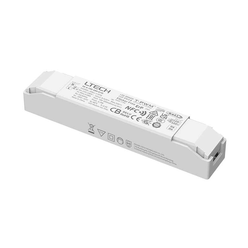 

LTECH DALI Dimming Driver,220-240V Input,6W 100-450mA 350-700mA CC DALI-2;NFC T-PWM Flicker Free Lighting Transformer