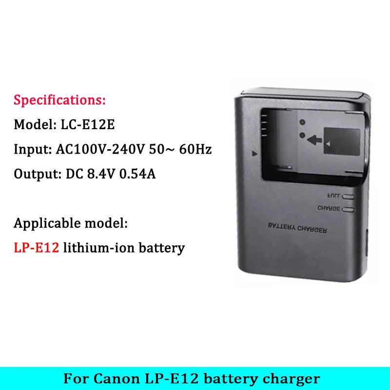 Kastar Battery & Charger Kit For Canon LP-E12 – Compatible With EOS M, M50, M100, M200, 100D