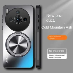 Shockproof Matte Case with 360° Rotating Ring Stand and Magnetic Back Cover - ZTE nubia Z60 Ultra (GRAY)