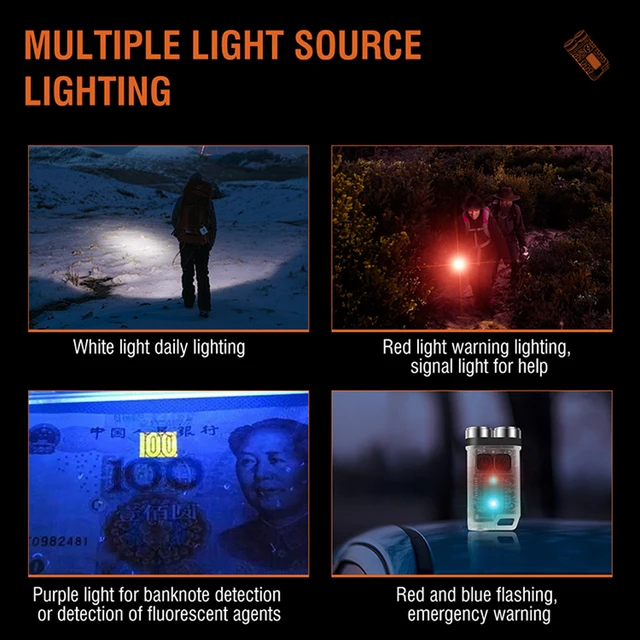 Mini LED Keychain Rechargeable Flashlight Light - Image 6