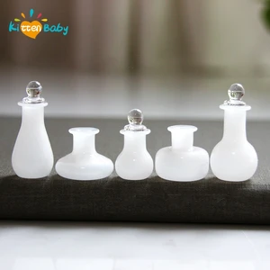 1Pc 1:12 Dollhouse Miniature Semitransparent Jar Glass Vase Plant Growing Cup Glass Bottle With Lid Home Model Decor Toy