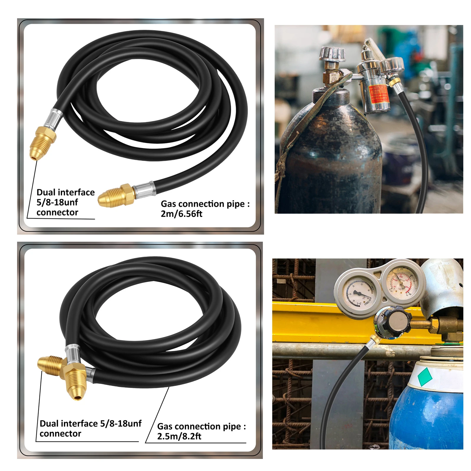 5/8 "UNF 18RH ยาง Inert สายเชื่อมแก๊สอาร์กอน Flow ท่อ Flow ท่อความต้านทานความดัน Argon Air Regulator เชื่อมท่อ 1
