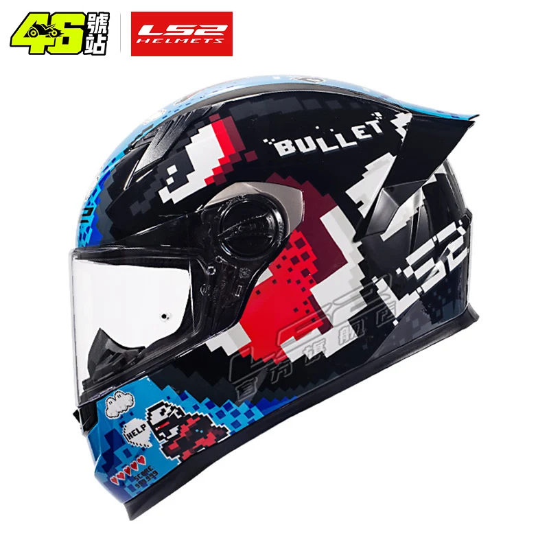 thumbnail image 1 of Casco de moto LS2 FF300 original de cara completa para mujer y hombre, casco de moto con visera transparente ECE, 1 of 5