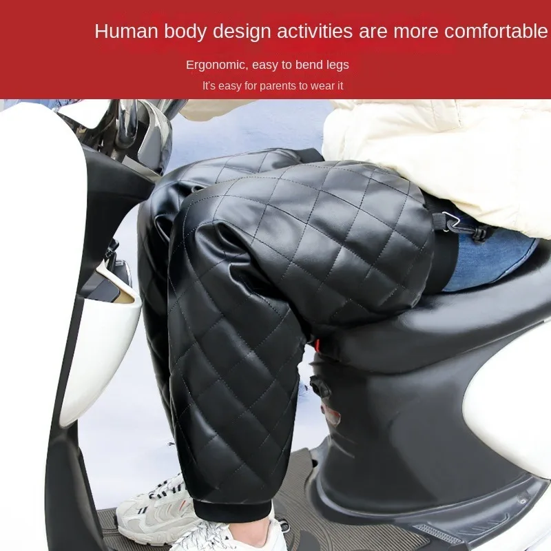 

Motorcycle Cycling Warm Leggings Knee Protectors Waterproof Zippers Thickened Mountain Bikes Winter Skiing for Men and Women