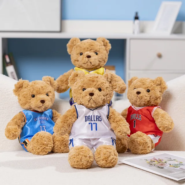  Cute teddy bear playing basketball Long Sleeve T-Shirt : Sports  & Outdoors