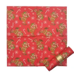20Pcs/Set Christmas Napkins Merry Christmas Decoration Paper Napkins For New Year Christmas Party Home Ornament Table Decoration