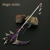 Douluo Game Surrounding Weapons 21cm Soul Master vs. Rocha God Bibi East Magic Sickle Zinc Alloy Weapon Model Gift Toys 1
