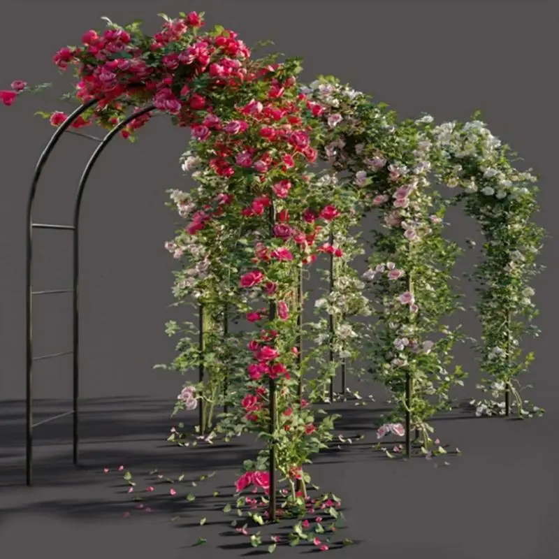 Metal Wedding Arch Stand Garden Climbing Plant Support Trellis Easy Assembly Rose Gates Balloon Archway Party Decoration Supply wedding arch stand,wedding arch set,party arch set