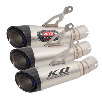 Stainless Steel Carbon Head Exhaust Pipe Motorcycle Muffler Tips Tail Escape Modified For BMW S1000R 2021-2023 S1000RR 2019-2023