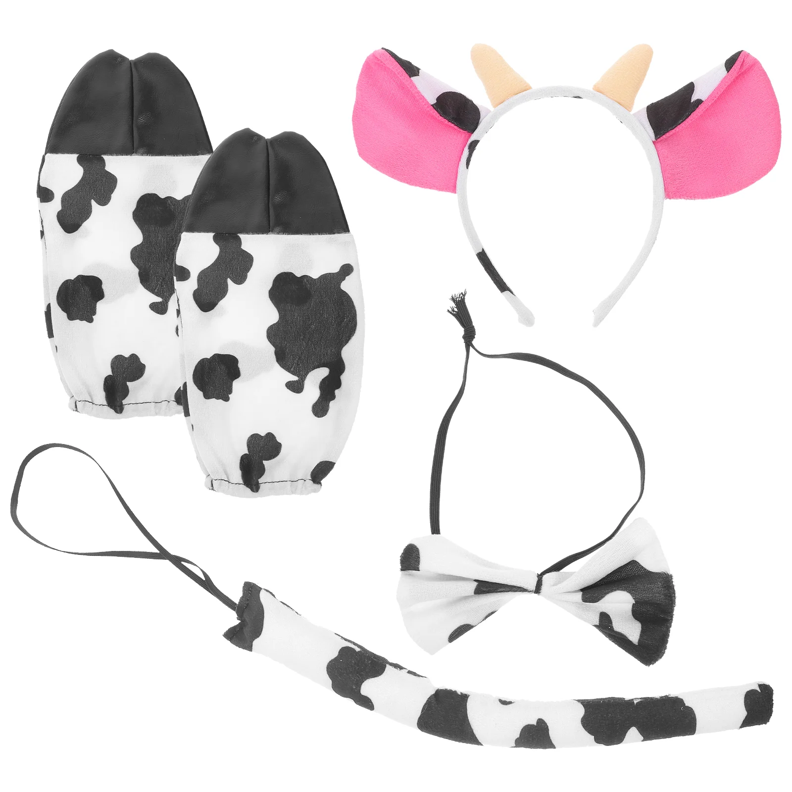 

Cow Dress Party Decorative Headband Animal Hairbands for Girl Plushies Cosplay Headbands Dairy Headpiece Child