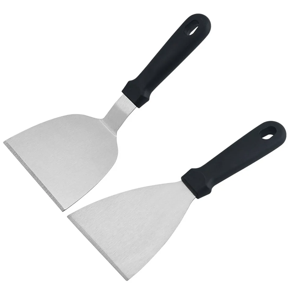 Stainless Steel Metal Griddle Spatula Hamburger Turner Scraper Pancake Flipper Great for BBQ Grill