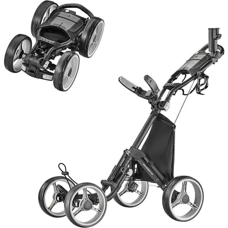 

CaddyTek Explorer V8 - SuperLite 4 Wheel Golf Push Cart, Explorer Version 8