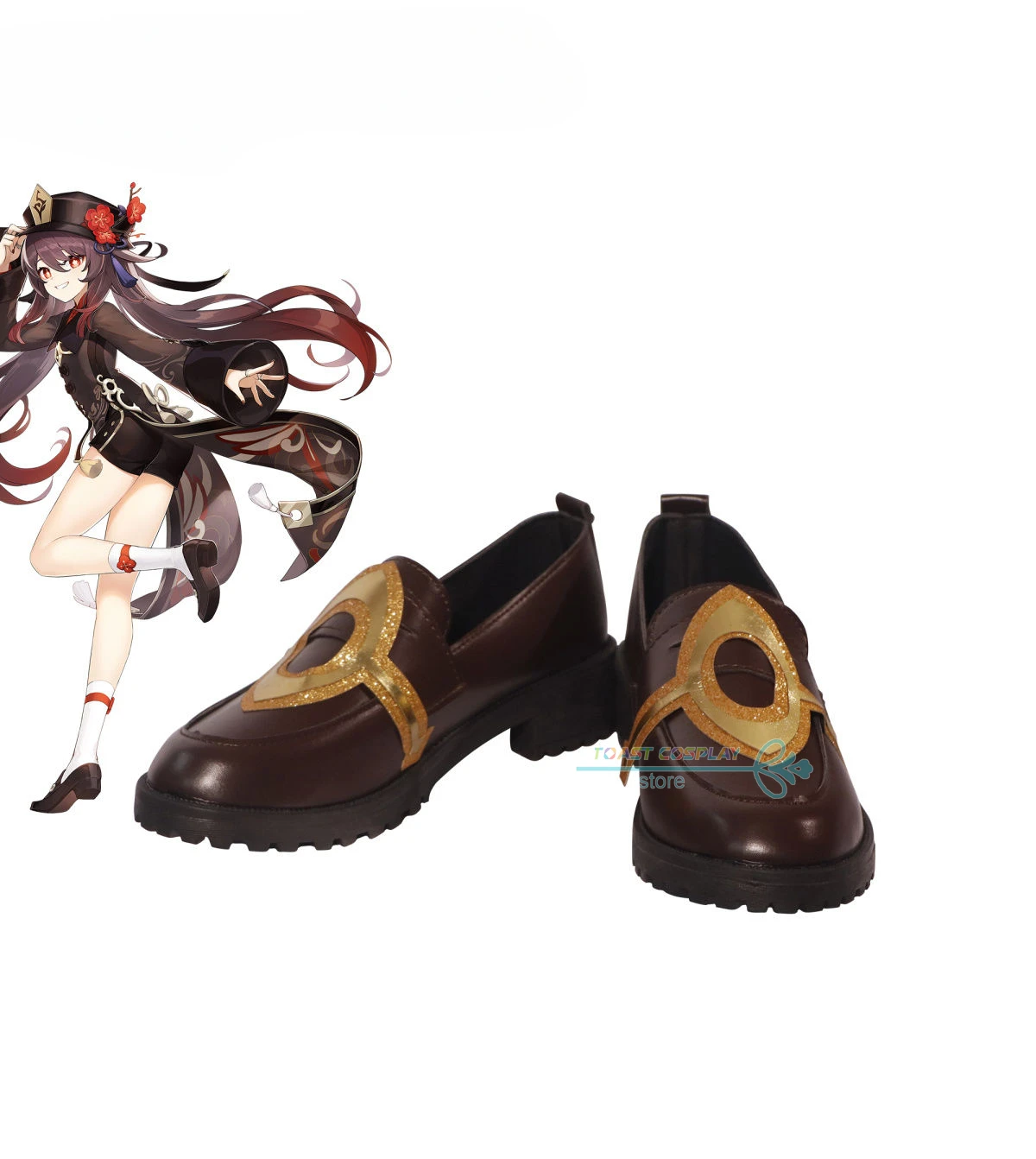 

Hutao GenshinImpact Cosplay Shoes Anime Game Cos Boots Comic Hu Tao Cosplay Costume Prop Shoes for Con Halloween Party