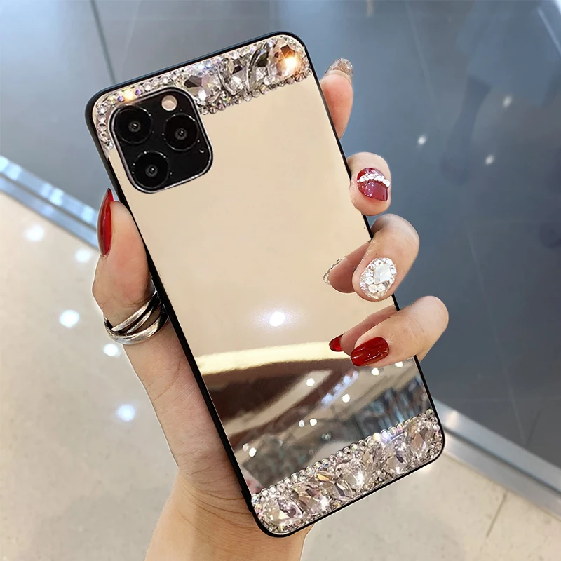 FashionDiamondMirrorCaseForiPhone13ProMaxTPUCoverForiPhone