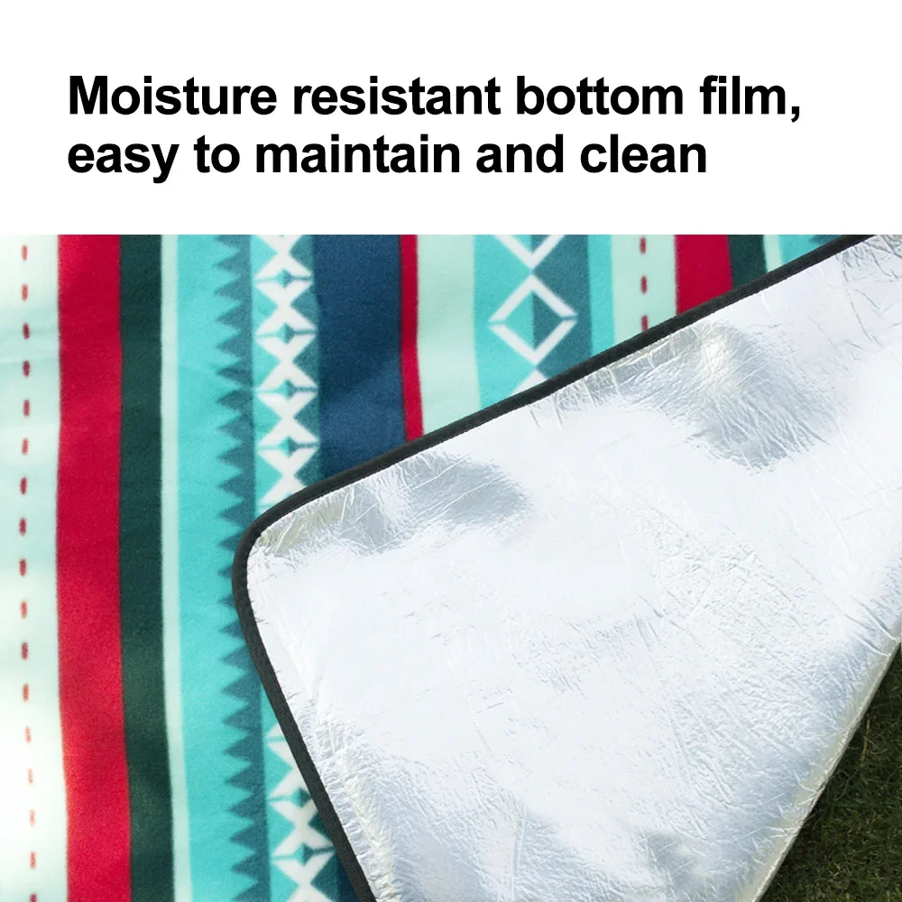 HODTOWN Waterproof Outdoor Plaid Portable Hiking Sleeping Blanket Picnic Mat Camping Beach Mat Folding Prairie Carpet