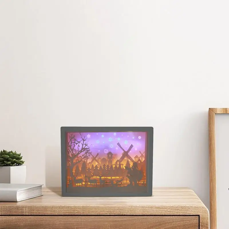 Paper Carving Night Light Aesthetic Paper 3D Carving Night Lamp Home Decor Products For Balcony Living Room Bedroom Entrance