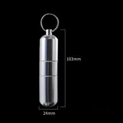 Sleek Silver Aluminum Waterproof Cigarette Case and Multifunctional Capsule Gift (A - silver)
