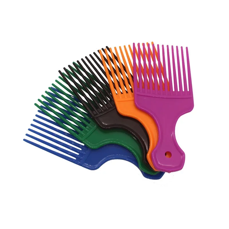 1 Piece Wide Teeth Brush Pick Comb Fork Hairbrush Insert Hair Pick Comb Plastic Gear Comb For Curly Afro Hair Styling Tools