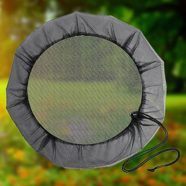2Db Vízgyűjtő Vödrök Borító Rovarok Megelőzésével Protector Esőhordó Háló Tartsa Tiszta A Húzózsinórral Kültéri Kerthez - Image 3