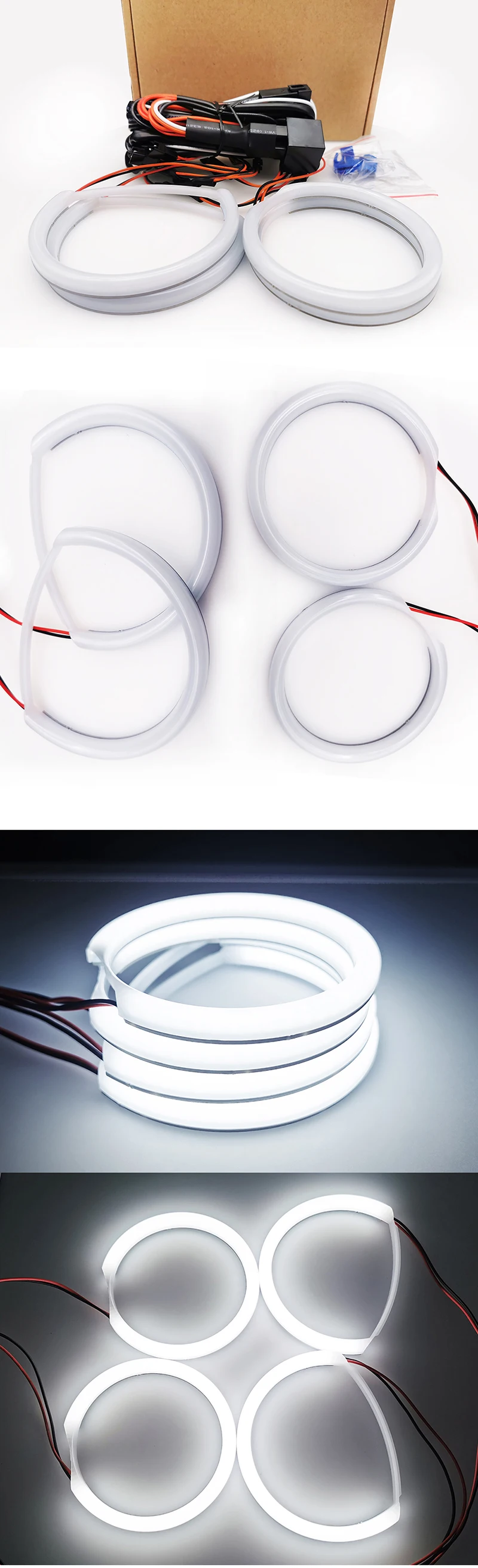 4Pcs For Mazda 3 MPS Speed Axela Mazda3 Super Bright LED Angel Eyes Halo Rings C