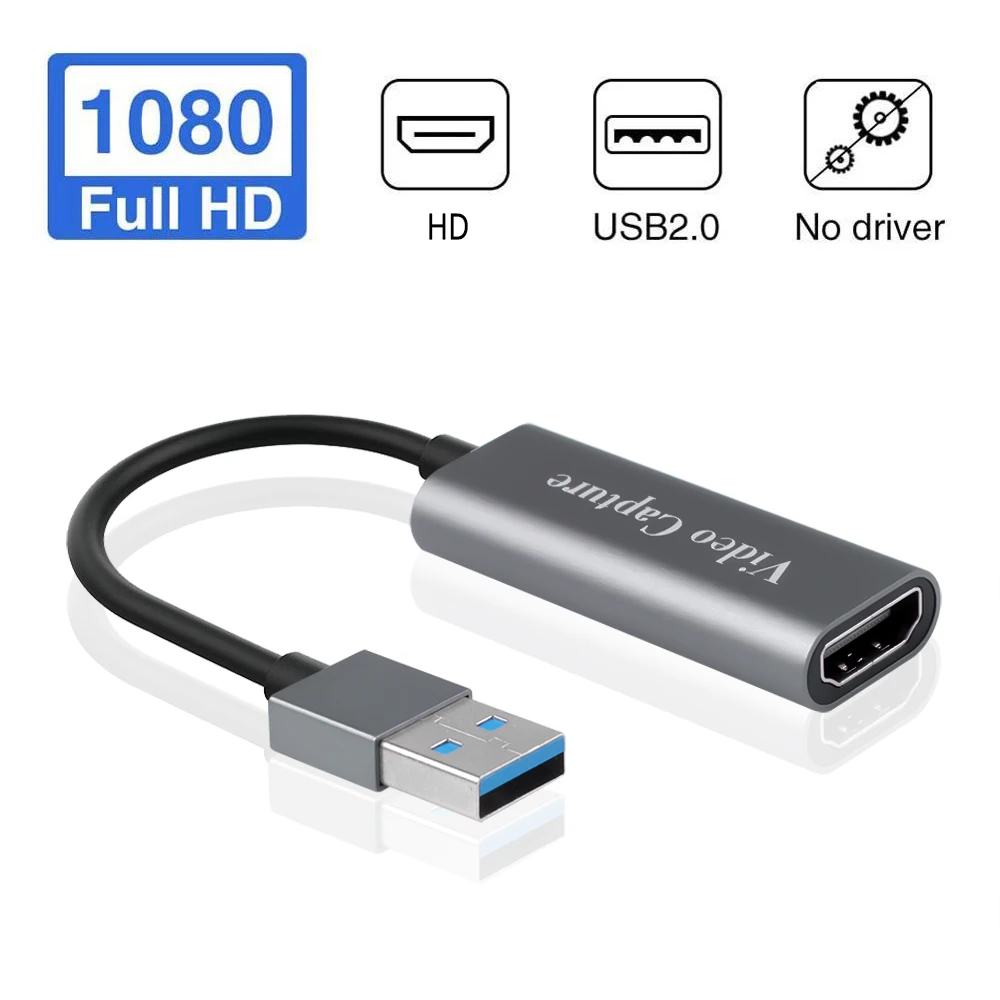 

Nku 1080P Video Capture Card 4K HD to USB 2.0 3.0 Grabber Recorder for PC Xbox PS3 Switch Game Streaming Camera Live Broadcast