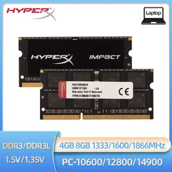 HyperX High-Performance DDR3L Laptop RAM - 8GB/4GB Dual Channel SODIMM - 4GB DDR3 1600MHZ