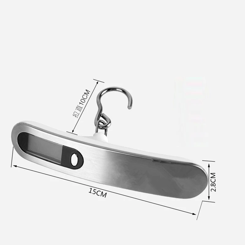 Electronic Steel Digital LCD Portable 50Kg 10g Hanging Fishing Weights Pocket Luggage laboratory Scales +CR2032 Battery