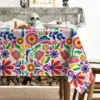 Mexico Day of The Dead Tablecloth Mexico Fiesta Party Decor Dia De Muertos Table Cloth Washable Table Decor Halloween Decoration 3