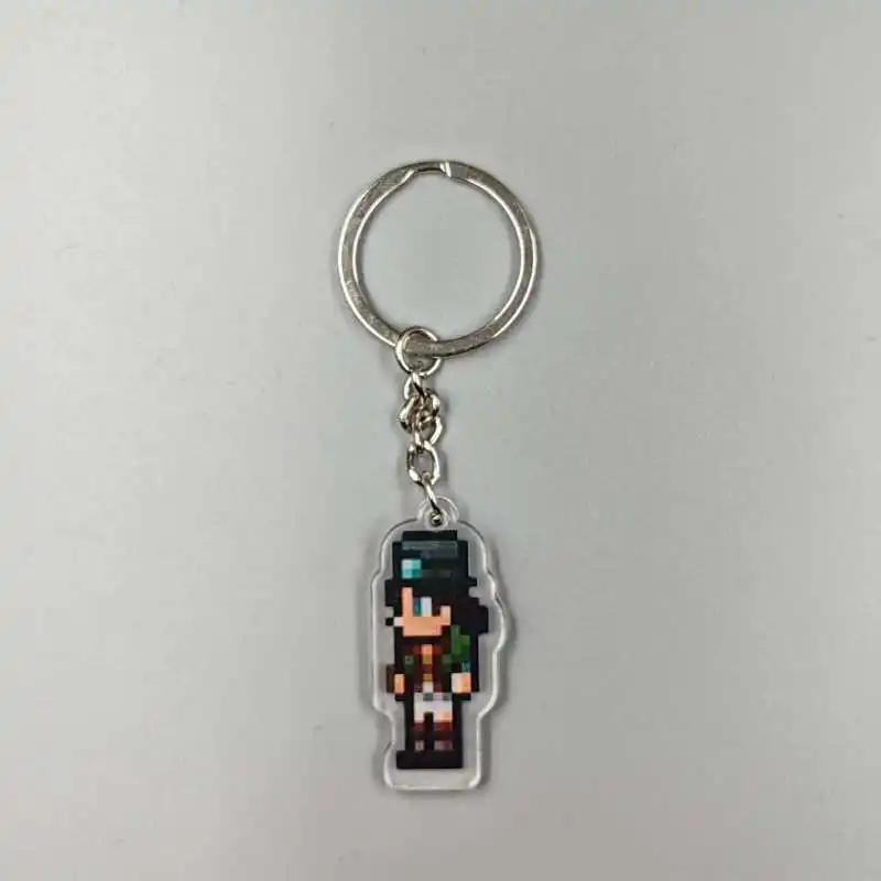 Anime Pixel Keychain - Fun Back-to-School Gift Keyring Pendant