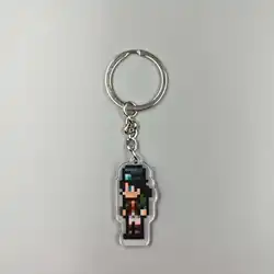 Anime Pixel Keychain - Fun Back - to - School Gift Keyring Pendant - 5 cm(1.968inch) (Steampunker)