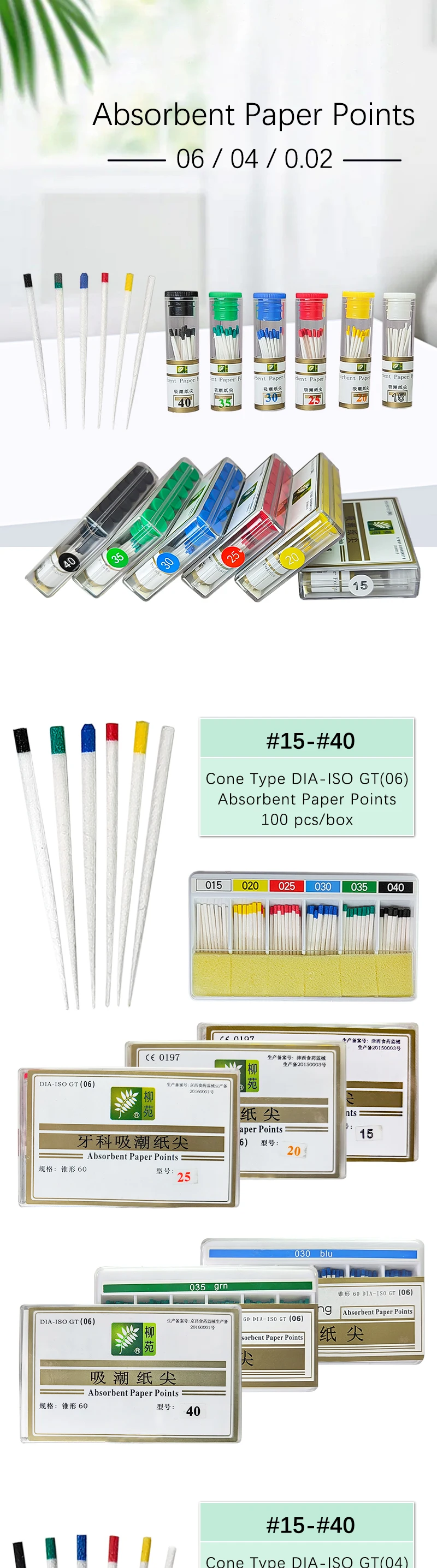 Pentola In Ghisa Punti Di Guttaperca E Carta Assorbente Endodontica Misure F1 F2 F3 Cono 0 02 Per 418351 - Foto 10