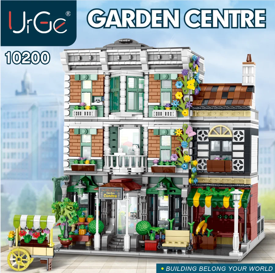 Compatible with Lego Sets Urge Street View MOC Series Modular Garden Centre City Architecture Building Blocks Model Toys for _ - AliExpress Mobile